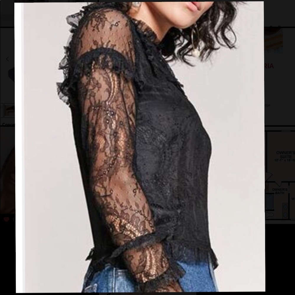 Black lace top